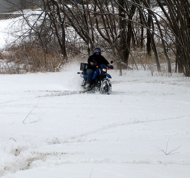 Playing in the snow...